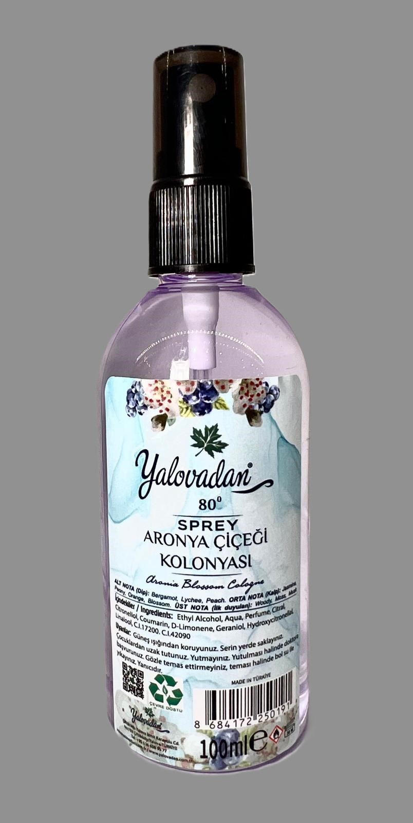 Aronya Çiçeği Kolonyası 100 ML Sprey Pet Şişe