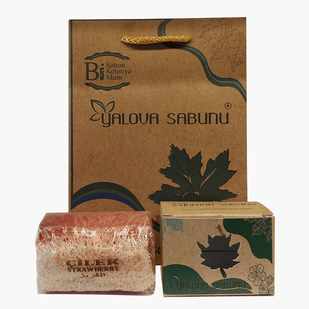 Çilek Özlü Kabak Lifli El Yapımı Doğal Sabun 120gr